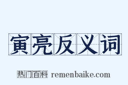 寅亮反义词是什么意思的图片